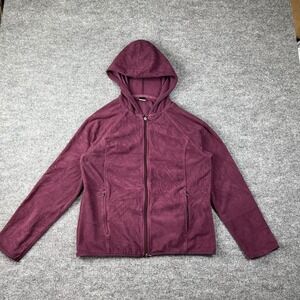 Cheetah Hoodie Womens Large Red Raglan Sleeves Gym Training Running Athleisure